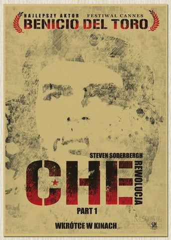 Affiche "Che Guevara Biography" bleu clair