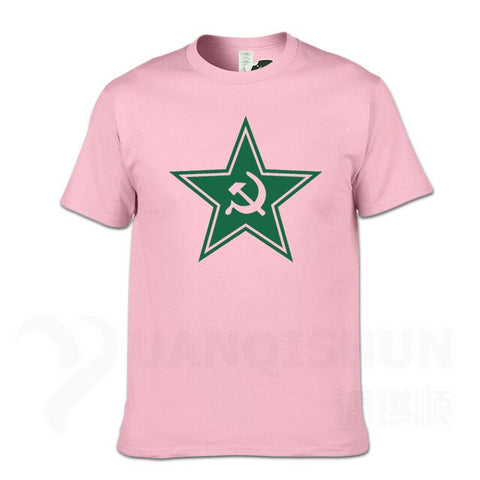 Tshirt faucille marteau étoile rose