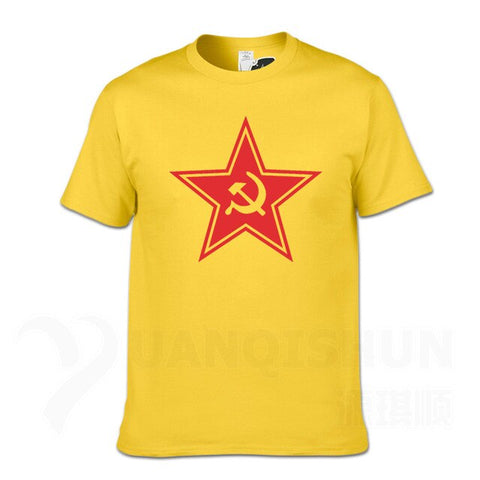 Tshirt faucille marteau étoile jaune