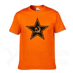 Tshirt faucille marteau étoile orange