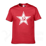 Tshirt faucille marteau étoile rouge étoile blanche