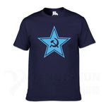Tshirt faucille marteau bleu étoile bleu