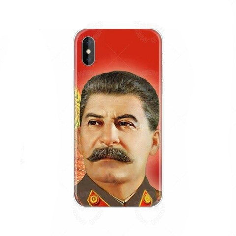 Coque en silicone téléphone Staline Iphone moustache