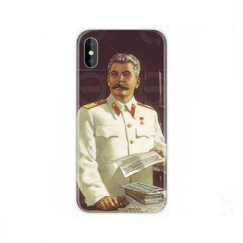 Coque en silicone téléphone Staline Iphone journal