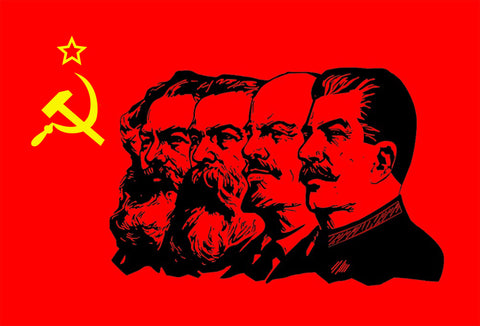 Drapeau Lenine Marx Staline Engels