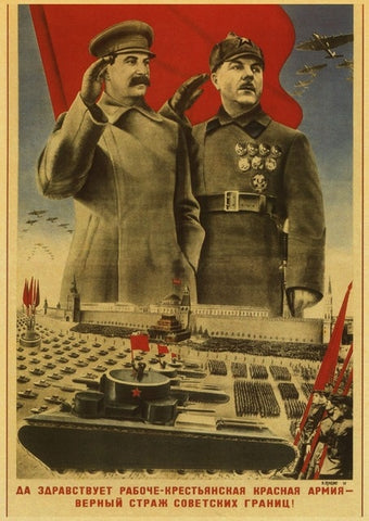 Affiche Staline militaire