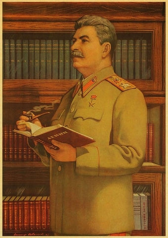 Affiche Staline bibliothèque