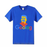 Tshirt goolag google bleu flash