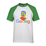 Tshirt goolag google blanc et vert