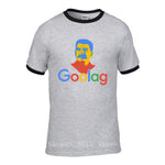 Tshirt goolag google gris col noir