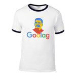 Tshirt goolag google blanc col noir